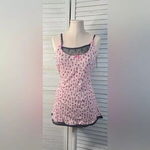 Betsey Johnson Pink and Black Chemise